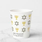 Aangepaste Chanoeka Papieren Bekers (Achterkant)