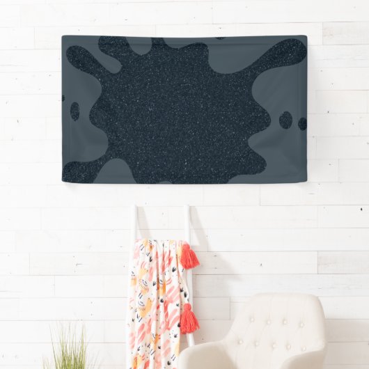 Aangepaste Charcoal Inkt Spat Banner – Ruis Textuu (Insitu)