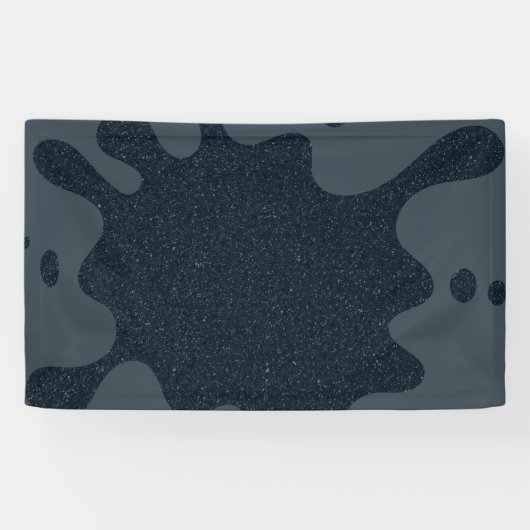 Aangepaste Charcoal Inkt Spat Banner – Ruis Textuu (Horizontaal)