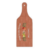 Aangepaste Charcuterie Terracotta Familienaam Snijplank (Voorkant)