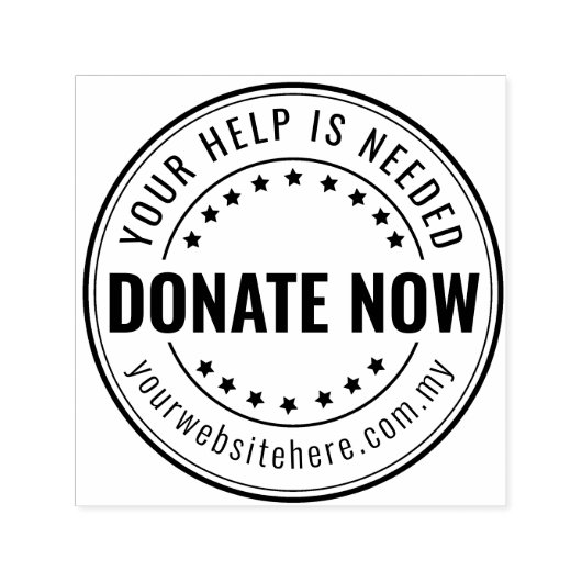 Aangepaste Charity & Donatie Zelfinking Rubber Sta Zelfinktende Stempel (Design)