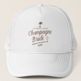 Aangepaste Charleston Champagne Bruid Bachelorette Trucker Pet