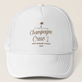 Aangepaste Charleston Champagne Crew Bachelorette Trucker Pet
