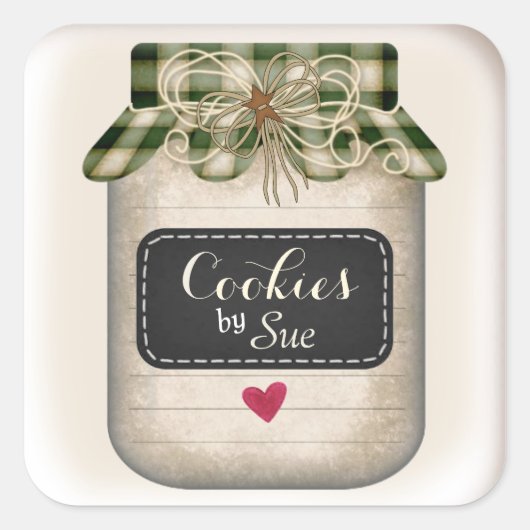 Aangepaste Charm Cookie Gift Stickers (Voorkant)