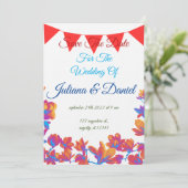 Aangepaste charmante bloemige waterverf evenement  kaart (Staand voorkant)