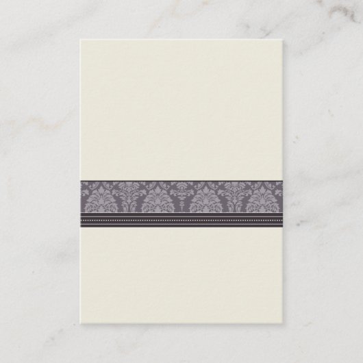 aangepaste: Charming Damask Plaatskaarten (pruim) Plaatskaartje (Voorkant)