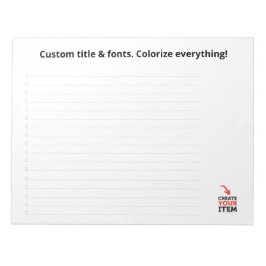 Aangepaste CHECKLIST bewerkbaar minimalistisch een Notitieblok