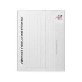 Aangepaste CHECKLIST bewerkbaar minimalistisch een Notitieblok (Linkerzijde)