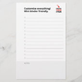 Aangepaste CHECKLIST bewerkbare minimalistische ee Briefpapier (Voorkant)