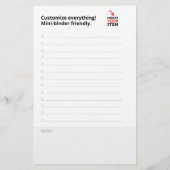 Aangepaste CHECKLIST bewerkbare minimalistische ee Briefpapier (Achterkant)