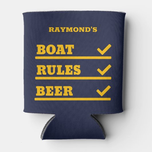 Aangepaste checklist boardregels kan Sleeve Blikjeskoeler (Voorkant)