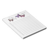 Aangepaste checklist voor Butterfly Paars en grijs Notitieblok (Schuin)