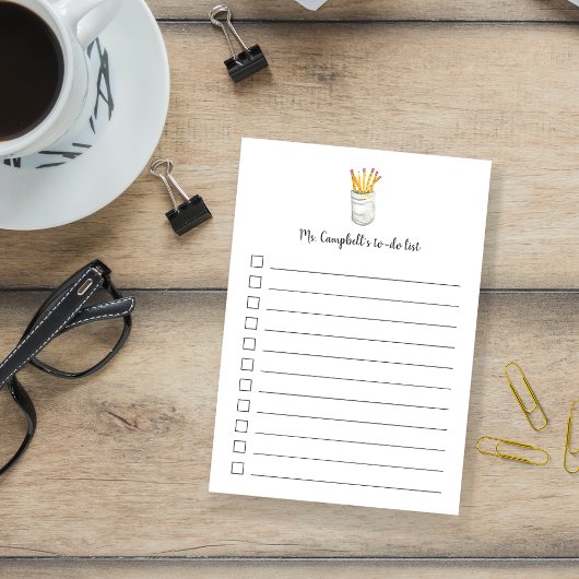 Aangepaste checklist voor docenten / lijst met tak post-it® notes
