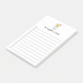 Aangepaste checklist voor docenten / lijst met tak post-it® notes (Schuin)