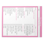 Aangepaste checklist voor het inpakken van een sch notitieblok (Voorkant)