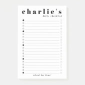 Aangepaste checklist voor studenten post-it® notes (Voorkant)