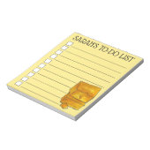 Aangepaste Cheddar-kaasmakerij om een lijst op te Notitieblok (Linkerzijde)