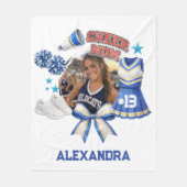 Aangepaste Cheer Moeder Foto Sport Trots Fleece Deken (Voorkant)