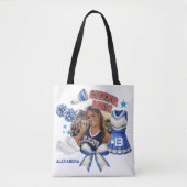 Aangepaste Cheer Moeder Foto Sport Trots Tote Bag (Voorkant)