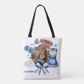 Aangepaste Cheer Moeder Foto Sport Trots Tote Bag (Achterkant)