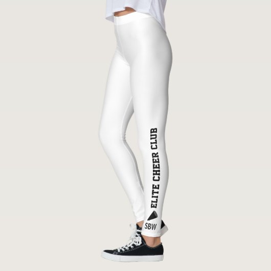 Aangepaste Cheerlead Leggings Team Name Monogram (Links)