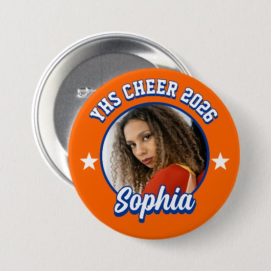 Aangepaste Cheerleader Brag Knop, Cheer Game Day Ronde Button 7,6 Cm (Voorkant /achterkant)