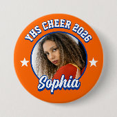 Aangepaste Cheerleader Brag Knop, Cheer Game Day Ronde Button 7,6 Cm (Voorkant)