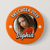 Aangepaste Cheerleader Brag Knop, Cheer Game Day Ronde Button 7,6 Cm (Voorkant)