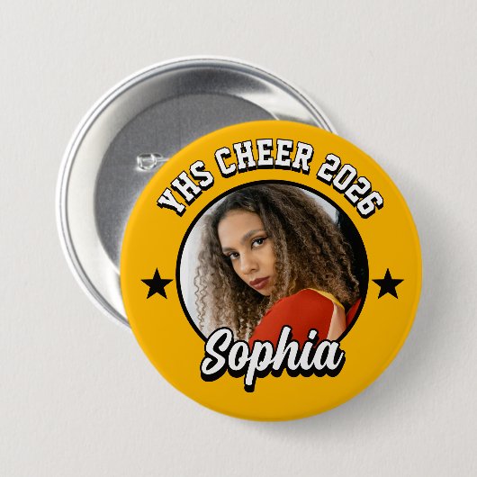 Aangepaste Cheerleader Brag Knop, Cheer Game Day Ronde Button 7,6 Cm (Voorkant /achterkant)