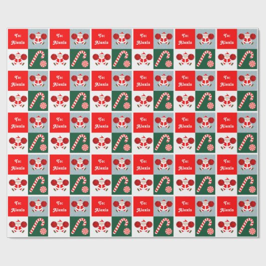 Aangepaste Cheerleader Holiday Gift Wrapping Pap Cadeaupapier (Vlak)