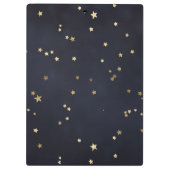 Aangepaste Cheerleader Navy Blue en Gold Stars Klembord (Achterkant)