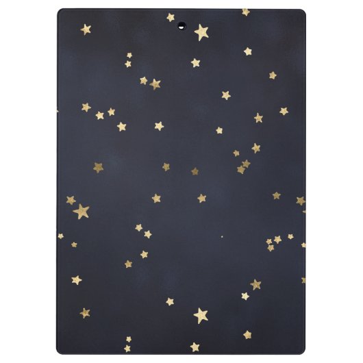Aangepaste Cheerleader Navy Blue en Gold Stars Klembord (Achterkant)
