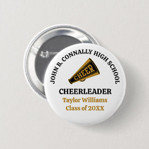 Aangepaste Cheerleader op de Middelbare School Zwa Ronde Button 5,7 Cm