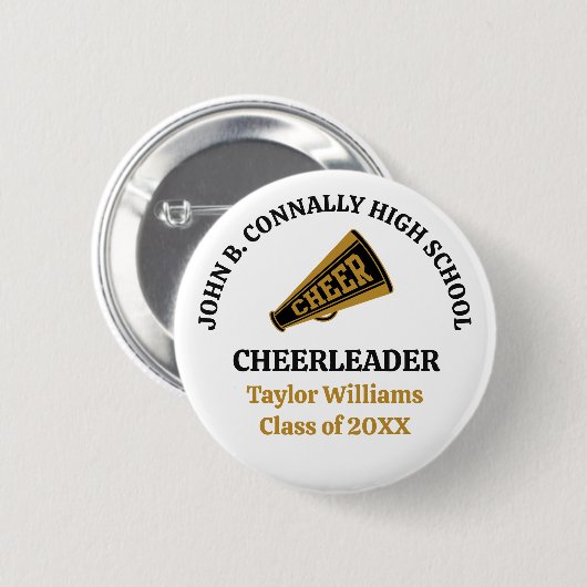 Aangepaste Cheerleader op de Middelbare School Zwa Ronde Button 5,7 Cm (Voorkant /achterkant)