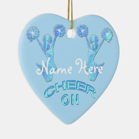 Aangepaste Cheerleader Ornament NAME "Cheer On" (Rechts)