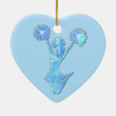 Aangepaste Cheerleader Ornament NAME "Cheer On" (Achterkant)