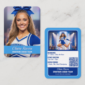 Aangepaste Cheerleader Ruilkaart Teamkaart QR-code Visitekaartje