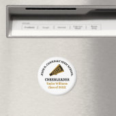 Aangepaste cheerleader zwart goud middelbare schoo magneet (Insitu (Vaatwasser))