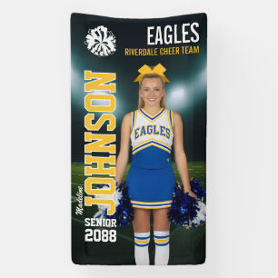 Aangepaste cheerleaderteamfoto voor senioren spandoek