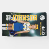 Aangepaste cheerleaderteamfoto voor senioren spandoek (Horizontaal)