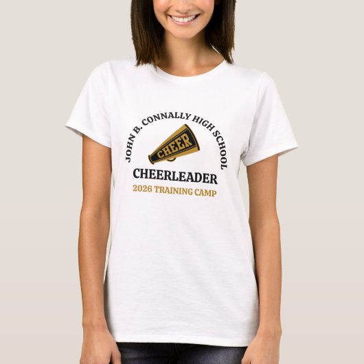 Aangepaste Cheerleading Kamp Cheerleader Dames T-shirt (Voorkant)