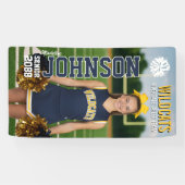 Aangepaste Cheerleading Senior Cheer Thuiswedstrij Spandoek (Horizontaal)