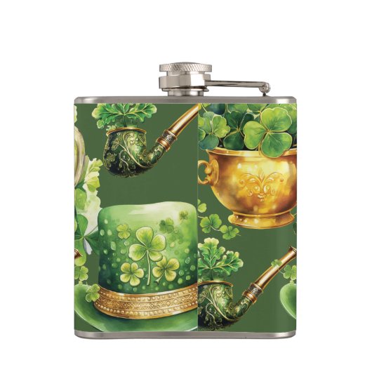 Aangepaste Cheers Beers Verjaardag St Patrick's Da Heupfles (Achterkant)