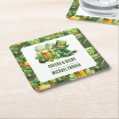 Aangepaste Cheers Beers Verjaardag St Patrick's Da Kartonnen Onderzetters (Schuin)