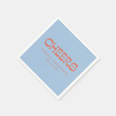 Aangepaste Cheers Blauw Terracotta Chic Modern Huw Servet (Hoek)