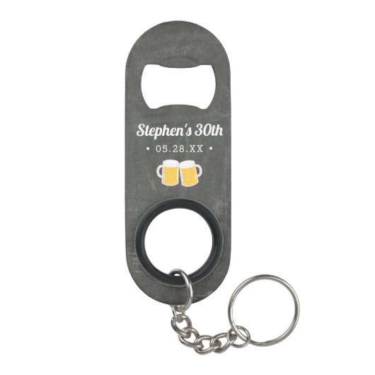 Aangepaste Cheers Milestone Verjaardagsfeestje Voo Mini Flessenopener (Achterkant)