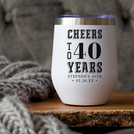 Aangepaste Cheers tot 40 jaar | Elke mijlpaal op d
