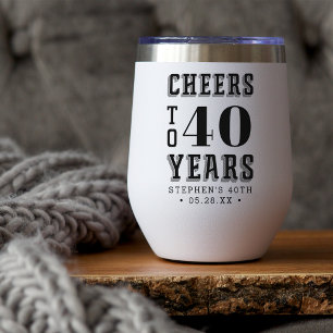 Aangepaste Cheers tot 40 jaar Elke mijlpaal op d