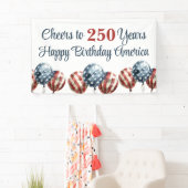 Aangepaste Cheers voor 250 Jaar 4 juli Spandoek (Insitu)