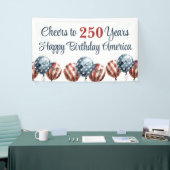 Aangepaste Cheers voor 250 Jaar 4 juli Spandoek (Beurs)